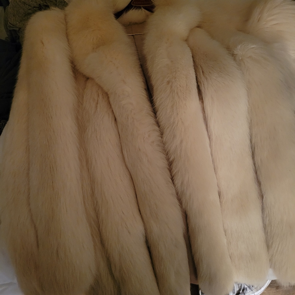 Custume made fox fur coat